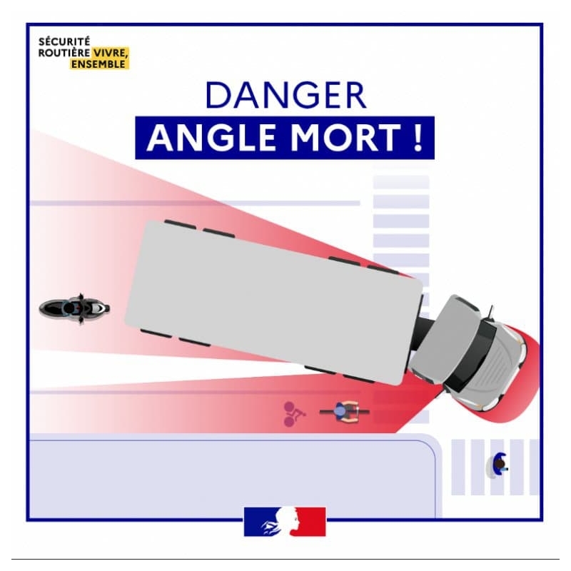 Autocollants officiels angles morts Poids lourds -  -